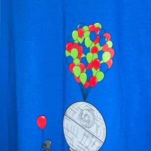 Gildan Blue Kids Tee with Colorful Balloon Design